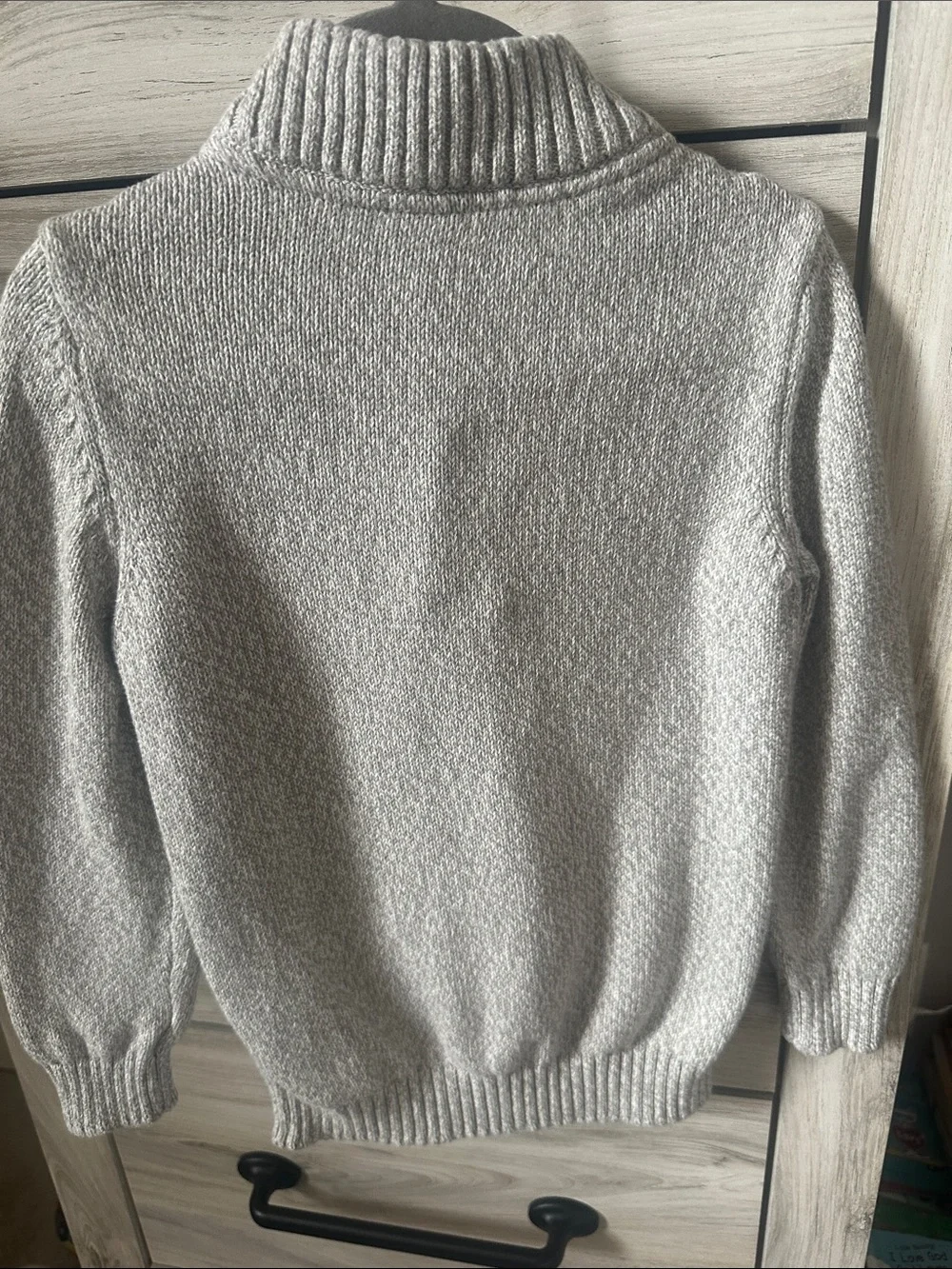 Classic toddler’s Gray Button-Neck Sweater